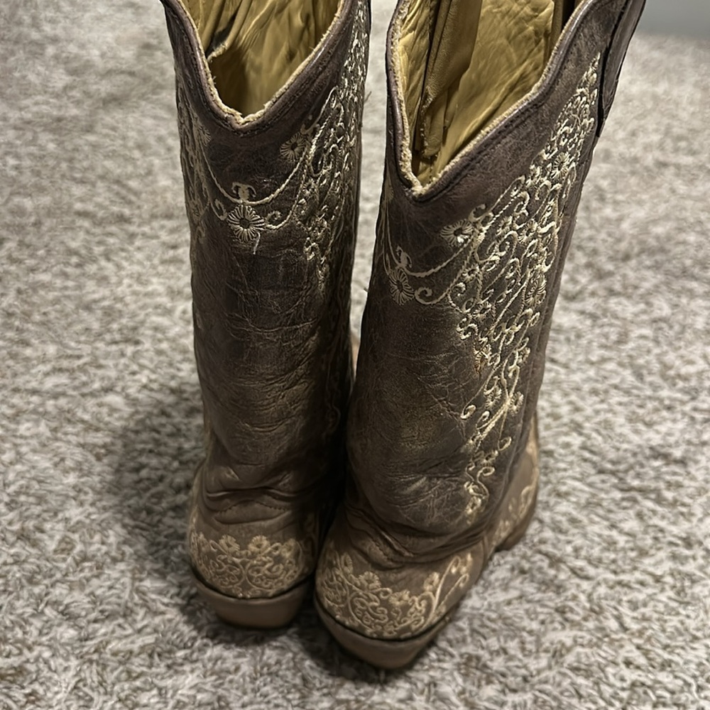 CORRAL WOMEN'S CRATER WITH BONE EMBROIDERY WESTERN BOOTS - SNIP TOE - Picture 12 of 12